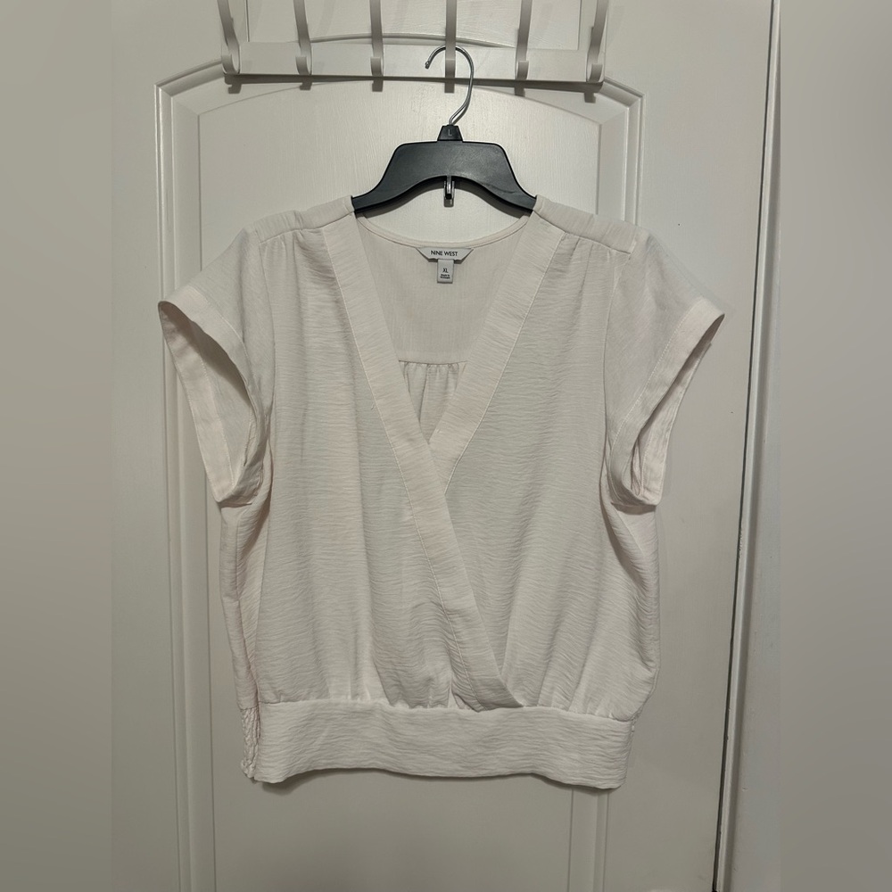 Nine West White Blouse Sz. XL